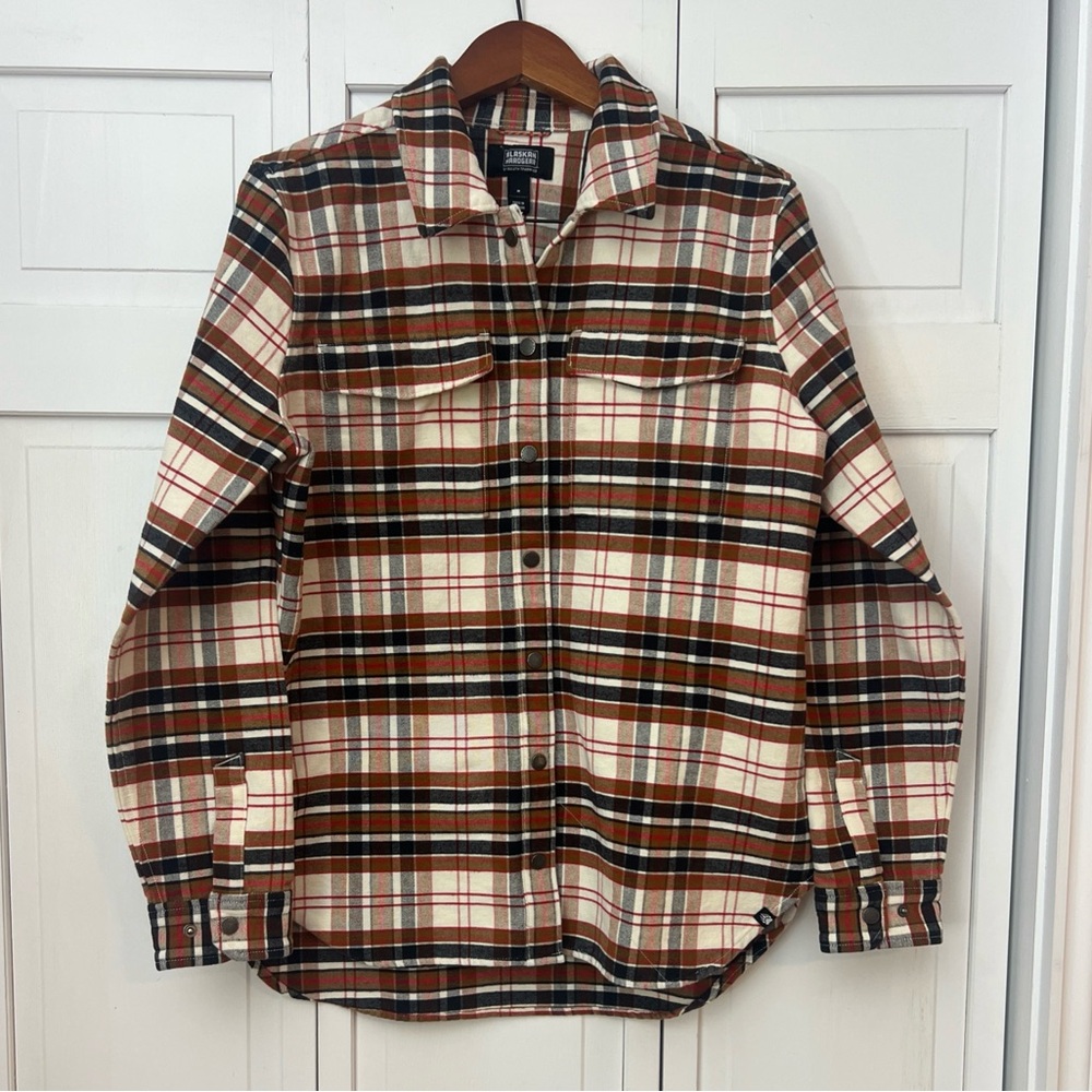 Duluth Alaskan Hardgear Snap‎ Flannel Chore Shacket/Shirt Medium Plaid Western